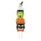 Glitzhome® 3.5ft. Halloween Metal Stacked Ghost, Frankenstein, Black Cat and Pumpkin Yard Stake